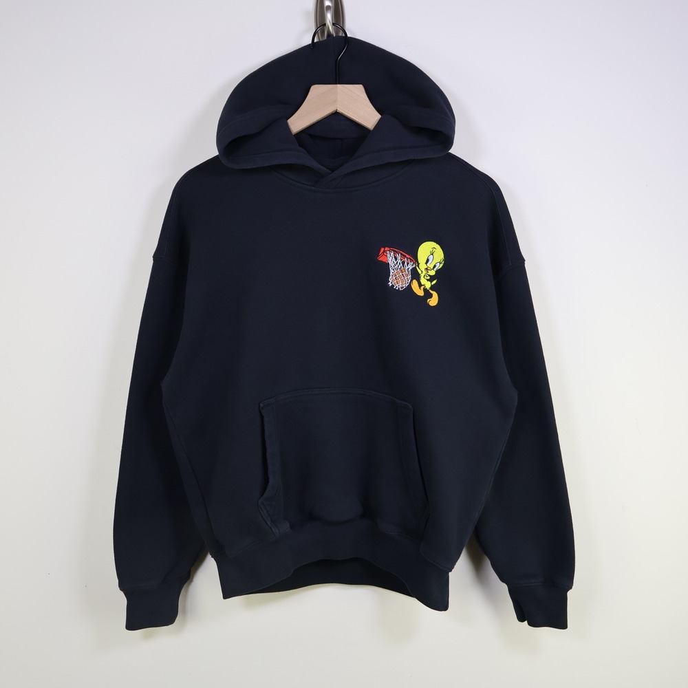 Hollister Tweety Bird Basketball Hoodie XS Boxy Fit Black Looney Tunes